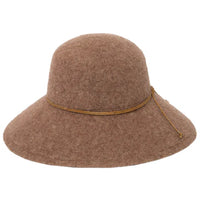 Park Lane Wool Blend Floppy Hat With Leather Cording Trim