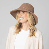 Park Lane Wool Blend Floppy Hat With Leather Cording Trim