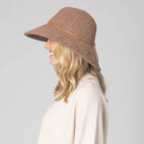 Park Lane Wool Blend Floppy Hat With Leather Cording Trim