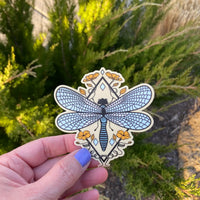 Floral Dragonfly Sticker