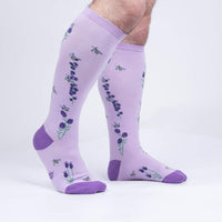 Bees and Lavender "Stretch-It" Knee High Sock