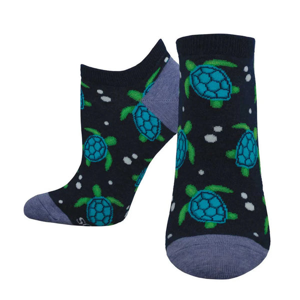 Tide-y Turtles Shortie Sock