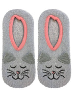 Cat Nap Fuzzy Slipper Socks