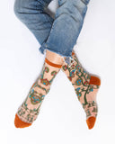 Tree of Life Sheer Crew Sock