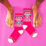 Cats Don't Give A Fuck Unisex Gym Crew Socks