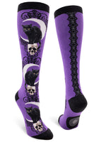 Black Cat Moon Knee High