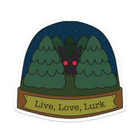 Live Love Lurk Mothman Sticker