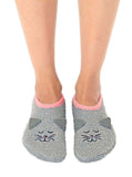 Cat Nap Fuzzy Slipper Socks