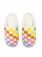 Rainbow Checkered Slippers