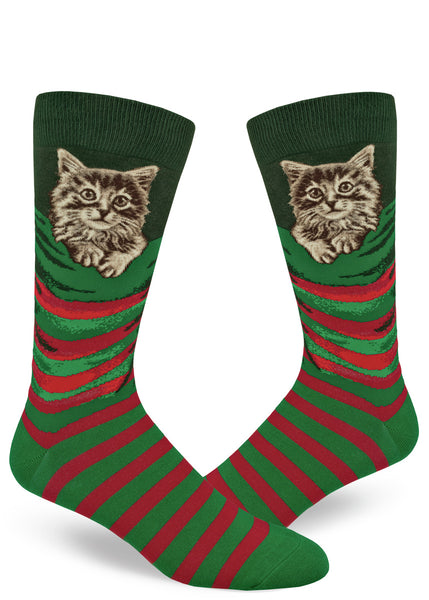 Men's Christmas Kitten Crew