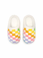 Kid’s Rainbow Checkered Slippers