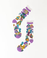 Whimsical Mermaid Ruffle Sheer Crew Sock