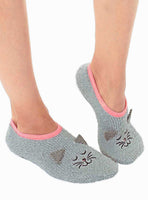 Cat Nap Fuzzy Slipper Socks