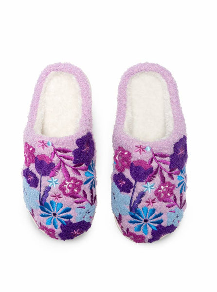 Blooming Flowers Slipper - Purple