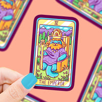 The Emperor Kitty Cat Major Arcana Tarot Card Vinyl Sticker