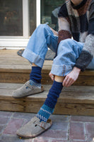 Cerulean Slouch Crew Socks