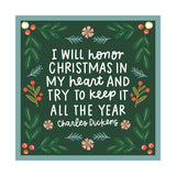 Christmas In My Heart Embroidered Canvas Banner