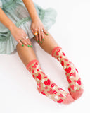 Kids {Youth} Strawberry Daisy Ruffle Sheer Sock